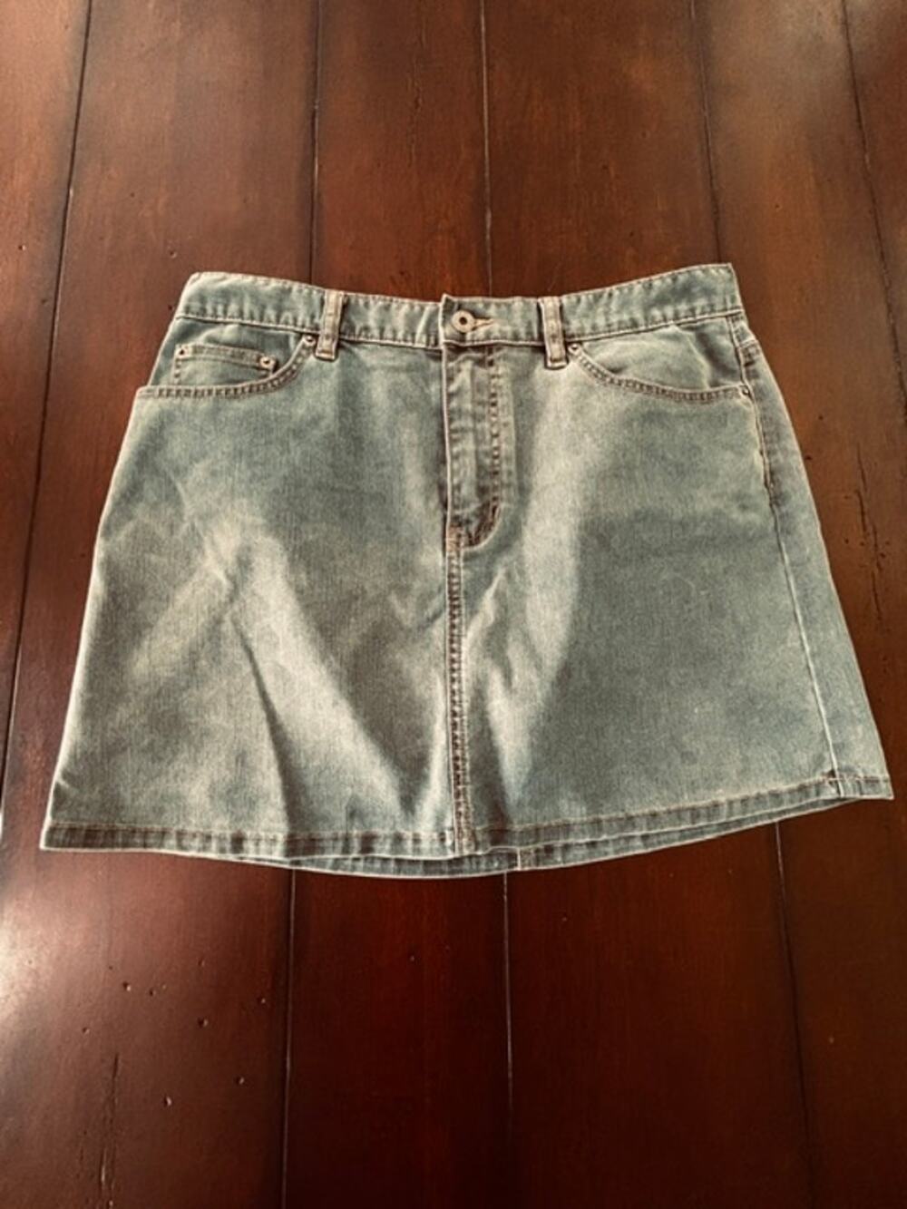 Gap Women’s Denim Mini Skirt Size 12 Blue Stretch Jean Skirt